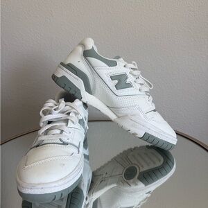 White and Gray New Balance 550